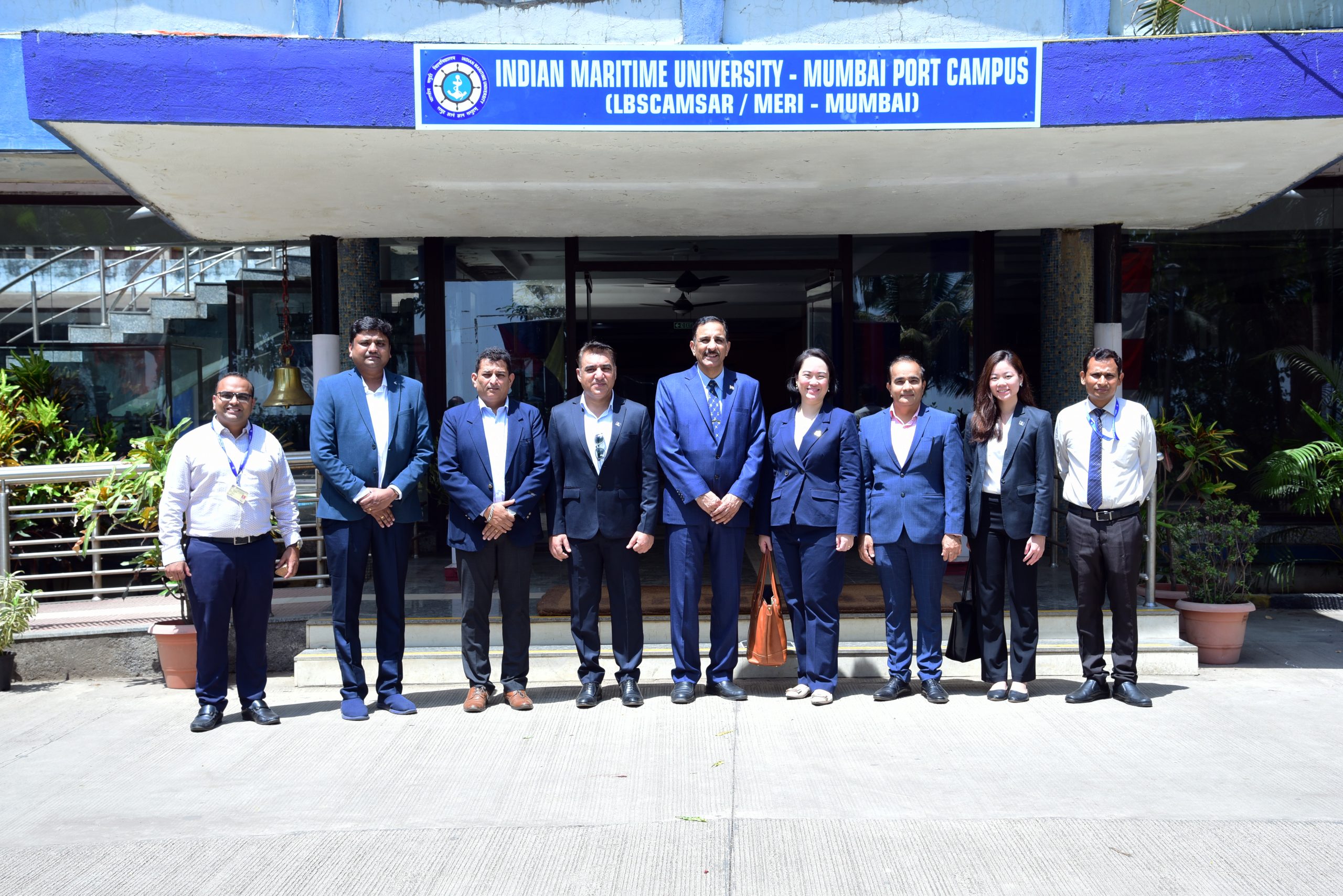 Group picture at the Indian Maritime University, Mumbai Port Campus