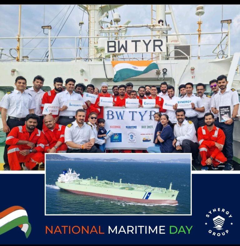 Very Large Gas Carrier BW Tyr Celebrates India's National Maritime Day