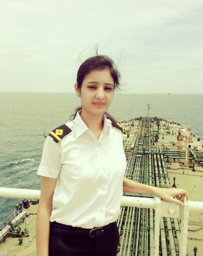 Manmeet Kaur at sea