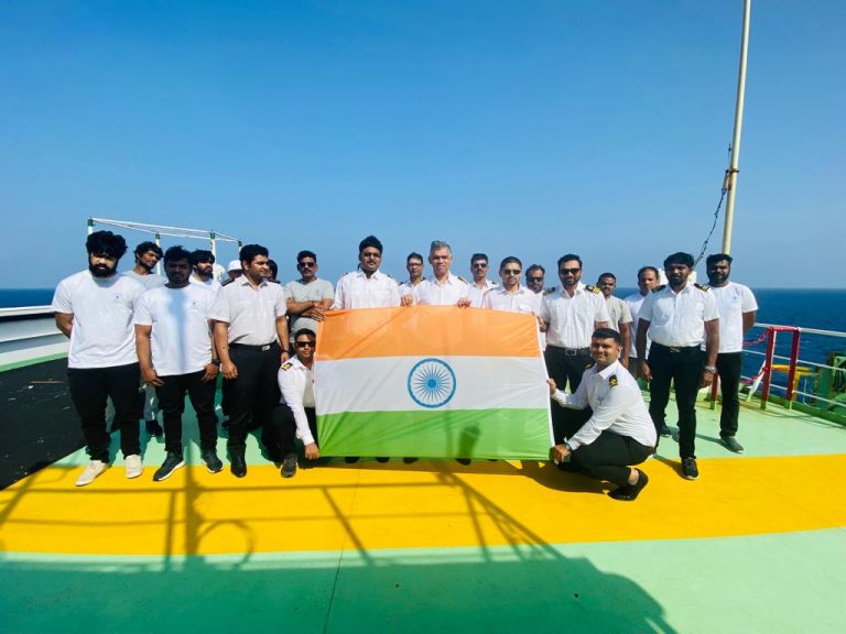 India's Independence Day - Crew onboard BW Tyr