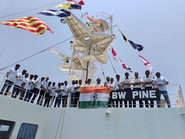 India's Independence Day - Crew onboard BW Pine