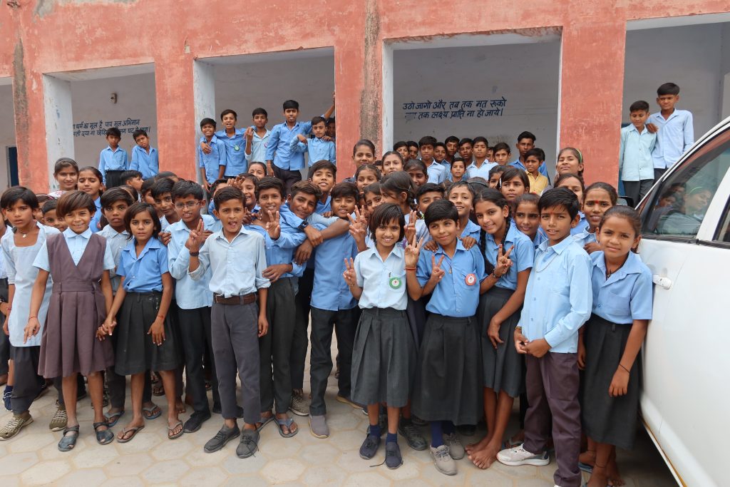 Students at Government Senior Secondary School Pemasar