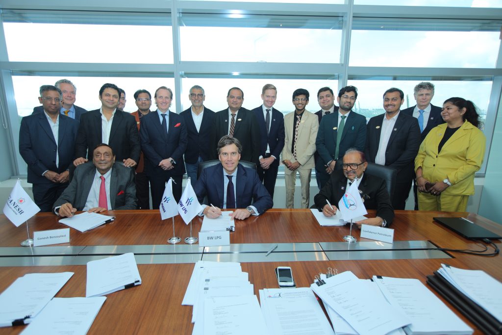 Signing between Confidence Petroleum, Ganesh Benzoplast and BW LPG