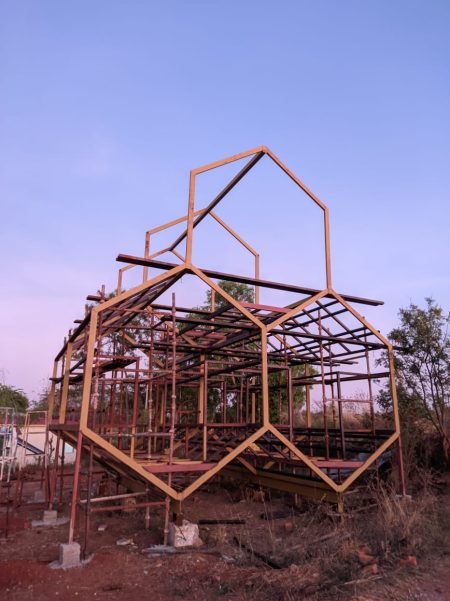 Dormitory, work in progress March 2023 ProtoVillage Dormitory